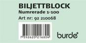Biljettblock 1-100 grön