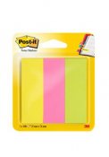 Märkflik Post-it Notes gul, rosa, grön 25x76mm