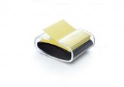 Hållare Post-it inkl 1 gult Z-block transparent/svart 76x76mm