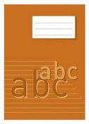 Skrivhäfte A5 8,5mm/halva blank orange 25st/fp 25 st / förpackning