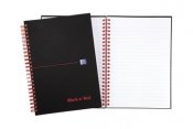 Anteckningsblock Oxford Black n' Red svart A5