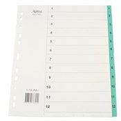 Pärmregister Plus flikförstärkta 1-12 A4+