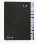Sorteringsportfölj kartong A-Z svart 270x345mm 1 st / förpackning