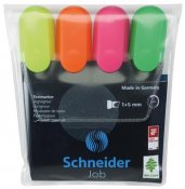 Överstrykningspenna Schneider Job 4-pack 4 färger 4 st / förpackning
