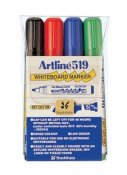 Whiteboardpenna Artline 519 snedskuren 4-pack 4 färger 4 st / förpackning