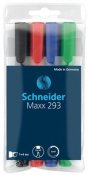 Whiteboardpenna Schneider 293 4-pack 4 färger 4 st / förpackning