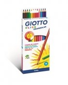Färgpenna Giotto Elios Wood-free Trekantig blandade färger 12 st / förpackning
