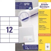 Universaletikett Avery Zweckform 3424 vit 105x48mm 1200 st / förpackning