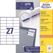 Universaletikett Avery Zweckform 3479 vit 70x32mm 2700 st / förpackning