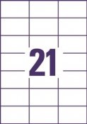 Universaletikett Avery Zweckform 3652 vit 70x42,3mm 2100 st / förpackning