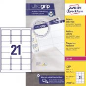 Laseretikett Avery L7160 QuickPEEL 63,5x38,1mm 2100 st / förpackning