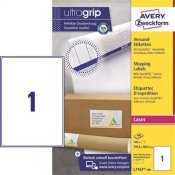 Laseretikett Avery L7167 199,6x289,1mm 100 st / förpackning