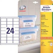 Frysetikett Avery Permanent L7970-25 vit 63,5x33,9mm
