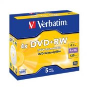 DVD+RW Verbatim 4x jewelcase 4,7 GB 5 / FP