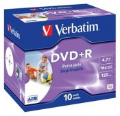 DVD+R Verbatim 16x print wide jewelcase 4,7GB 10 / FP