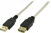 USB 2 kabel Deltaco A-A hane/hona 5,0m