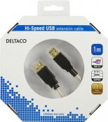 USB 2 kabel Deltaco A-A hane/hona 5,0m