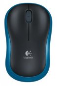 Mus Logitech M185 trådlös svart/blå