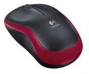 Mus Logitech M185 trådlös svart/röd