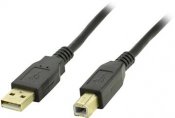 USB 2 kabel Deltaco A-B hane/hane 3,0m