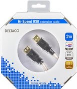 USB 2 kabel Deltaco A-A hane/hane 1,8m