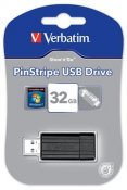 USB-Minne Verbatim PinStripe 32GB Svart