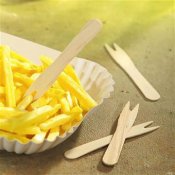 Träbestick Pommes Frites Gaffel 85mm 1000 /FP
