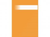 Skrivhäfte A5 linjerat 8,5mm orange