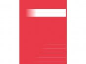 Skrivhäfte A5 ½ sida linj 14,5mm röd