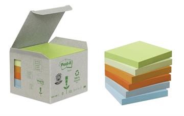Notisar Post-it 100% pastell 76x76mm 6 st / förpackning