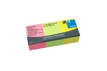 Notisar Info Notes Brilliant Mix 50x40mm 12 st / förpackning