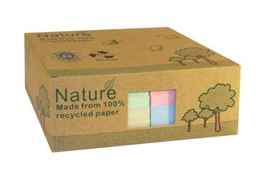 Notisar Info Notes Recycled 100% pastell 125x75mm 12 st / förpackning