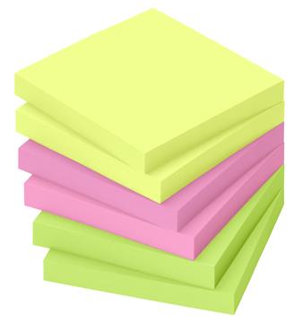 Notisar Info Notes Brilliant mix sorterade färger 75x75mm 6 st / förpackning