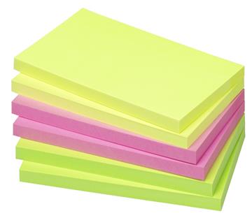 Notisar Info Notes Brilliant mix sorterade färger 125x75mm 6 st / förpackning