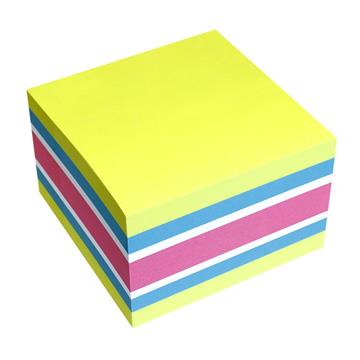 Notiskub Info Notes Brilliant mix gul, blå, vit, cerise 75x75mm 1 st / förpackning