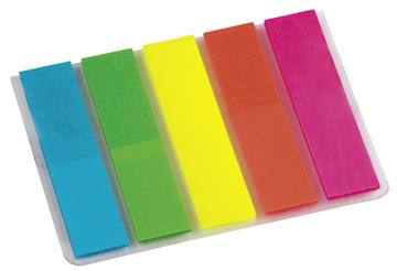 Indexflikar Info Notes transparent film sorterade färger 12 x 50 mm 5 st / förpackning