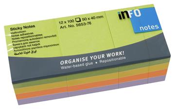 Notisar Info notes Spring Line 100 blad 12/fp 50x40mm 12 st / förpackning