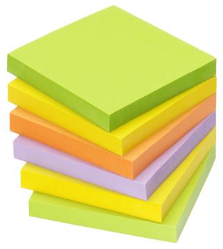 Notisar Info notes Spring Line 100 blad 6/fp 75x75mm 6 st / förpackning