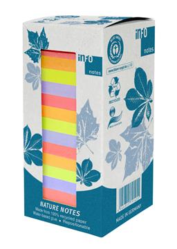 Notisar Info Notes 100% Rec 100 blad 4 färger 75x75mm 16 st / förpackning