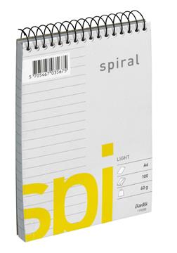Spiralblock AllOffice linjerat A6 60g