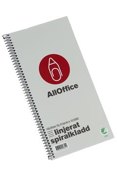 Spiralkladd AllOffice linjerat 148x295mm 70g