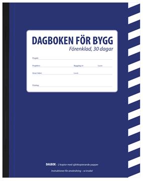 Byggdagbok Förenklad 30-dagars a5