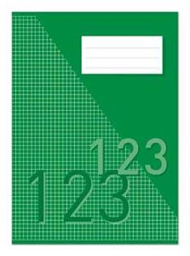 Räknehäfte rutat 5x5mm 40 blad 70g grön A4 10 st / förpackning