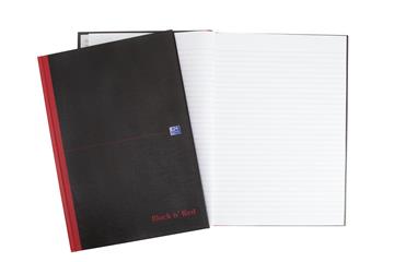 Anteckningsbok Oxford Black n' Red svart A4