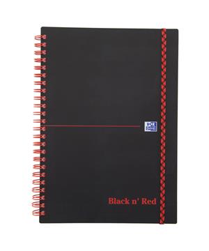 Anteckningsblock Oxford Black n' Red svart A5