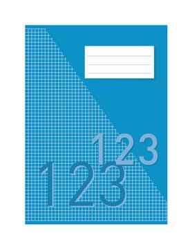 Räknehäfte rutat 5x5mm 40 blad 70g blå A4 10 st / förpackning