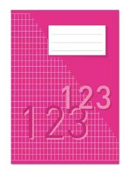 Räknehäfte rutat 5x8mm 24 blad 70g cerise A5 25 st / förpackning