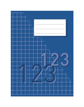 Räknehäfte rutat 10x10mm 24 blad 70g blå A5 25 st / förpackning