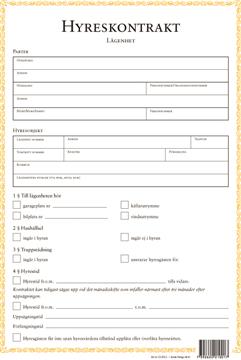 Blankett Hyreskontrakt bostad 4543 a4