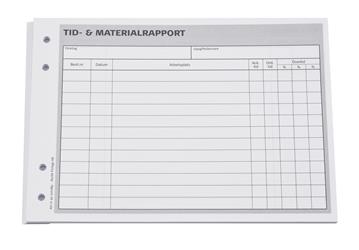 Tid &Materialrapport utan kopia A5L 1 st / förpackning